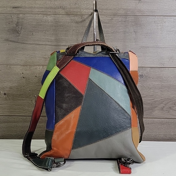 AmeriLeather Betsy Multicolor Backpack Tote Shoulder Bag main image 9